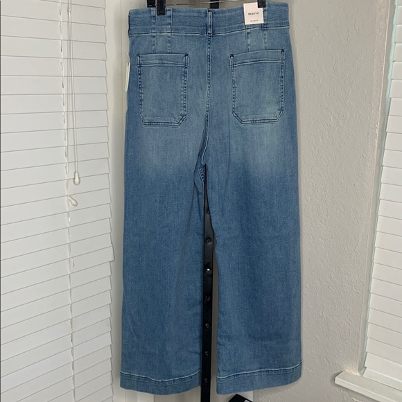 NEW Anthropologie Maeve the collette wide leg flare high rise jeans 31 - Picture 9 of 11